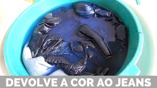 Deixe seu JEANS com a COR VIVA novamente  Coisas Fáceis ✅ [upl. by Violette]