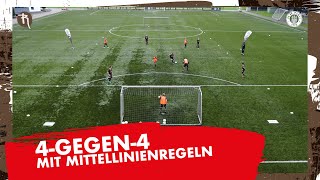 Spielaufbau trainieren  Übung 4gegen4 mit Mittellinienregeln  FC St Pauli Rabauken x AF [upl. by Drarrej788]