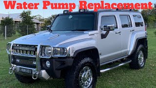 Hummer H3 Water Pump Replacement  How to  Water Pump Replacement Hummer H3 [upl. by Pals]