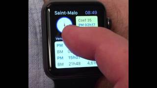 maréeinfo  Grandes marées  Calendrier des coefficients sur Apple Watch [upl. by Greenfield]