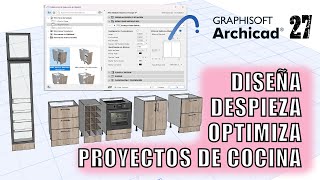 Biblioteca de Módulos Dinámicos para Archicad Diseña y Despieza Cocinas Automáticamente [upl. by Ivek216]