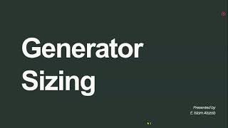 Diesel Generator Sizing amp Selection Factor [upl. by Ailedamla216]