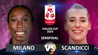 Semifinal Milano vs Scandicci  Italian Volleyball LVF SerieA1 Coppa Italia 2024 [upl. by Atteloiv]