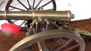 Handmade Miniature Brass Cannon 6pounder civil war gun [upl. by Cumings]