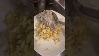 Stroganoff food review shorts autism ￼ autisticcontentcreator creamofmushroom homemade ￼ [upl. by Arocet]