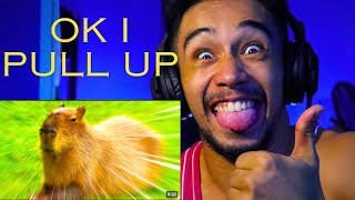 ok i pull up capybara FIRST TIME REACTION [upl. by Mungo542]