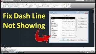 How to Fix Dash Line Not Showing in Autocad [upl. by Tiff]