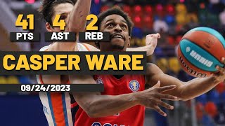 Casper Ware CSKA Moscow 41 PTS 4 AST 2 REBS vs Besiktas JK [upl. by Lynch]