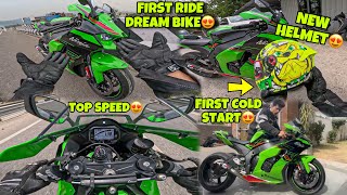 My First Ride😍 on Dream Bike Zx10R😍 First Vlog on My New Superbike😍 Preparation for Ladakh Ride [upl. by Elleinod372]