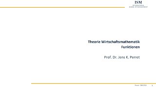 Wirtschaftsmathematik  Funktionen [upl. by Ailenroc81]