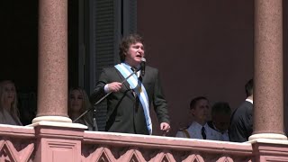 There is no money Javier Milei delivers Argentines painful truth in maiden speech [upl. by Atiuqad]