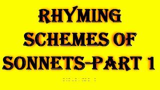 9 Italian Petrarchan Shakespeare Sonnets UGC NET MA English Entrance Rhyming Scheme Part 1 [upl. by Eurydice]