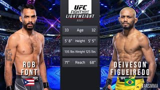 ROB FONT VS DEIVESON FIGUEIREDO FULL FIGHT UFC ON ESPN 52 [upl. by Ahsac]