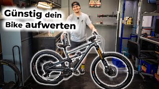 Günstige Upgrades für dein Fahrrad  gebrauchtes Mountainbike gekauft  Specialized Status 160 [upl. by Cumine]