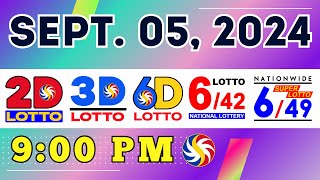 Lotto Result September 5 2024  FULL LIST OF PCSO RESULT [upl. by Paver]