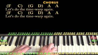 Time Warp ROCKY HORROR Piano Cover Lesson with LyricsChords [upl. by Kling743]