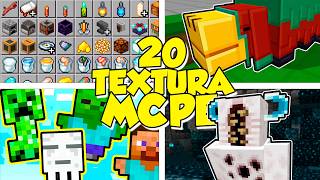 TOP 20 TEXTURAS PARA MINECRAFT PE 121 Bedrock [upl. by Morentz]