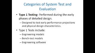 Systems EngineeringTest Evaluation and Validation [upl. by Hasina]