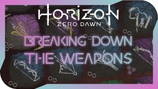 Horizon Zero Dawn  Breaking Down all the Weapons [upl. by Yralam724]