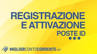 Registrazione ed attivazione Poste ID come fare [upl. by Eizle]