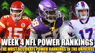 Week 4 NFL Power Rankings 🔥🔥🔥 The Most Accurate in the Universe [upl. by Akenahc]