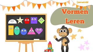 VORMEN LEREN 🟨🔺🟣 in het Nederlands voor peuters en kleuters  Leerzaam video voor kinderen [upl. by Wilow]