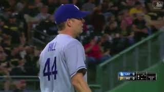 Chase Utley Saves Rich Hill No Hitter [upl. by Ellecram]