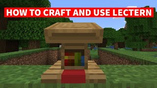 How to Craft and Use a Lectern in Minecraft [upl. by Salisbury446]