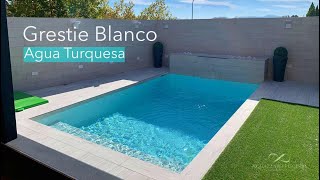 Piscinas de Diseño con GRESITE BLANCO  Aquazzaro Piscinas [upl. by Hiro]