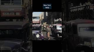 Colorized and upscaled footage from New York in 1932😍 historical shorts [upl. by Jaquenette91]