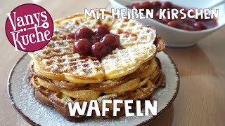 Waffeln mit heißen Kirschen Thermomix® Rezept  TM6 TM5 TM31 [upl. by Ajidahk]