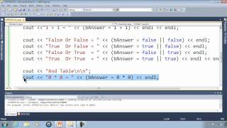 C Win32 Console Tutorial 12  Simple Truth Tables  Boolean Algebra [upl. by Feucht]