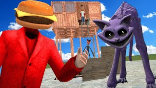 We Built a FORT to Defeat CATNAP in Gmod Garrys Mod Poppy Playtime RP [upl. by Nodnalb]