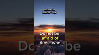 Bible Verse that will inspire and change your dayMatthew 1028 bibleverse youtubeshorts shorts [upl. by Lareine761]