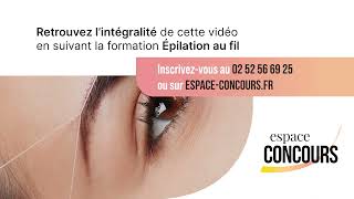 Sourcil droit  Formation Épilation au fil Extrait de cours [upl. by Eli671]