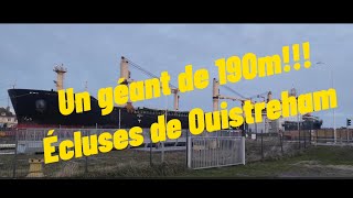 4K Un GÉANT de 190m aux écluses de Ouistreham et franchissement PEGASUS BRIDGE [upl. by Goodman]