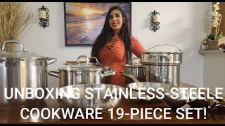 Unboxing Duxtop Professional Stainless Steel Cookware Set 19 Piece Kitchen Pots and Pans Set [upl. by Powell]