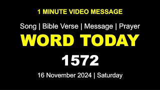 Word Today1572  Bro RSV  OneMinute Video Message Malayalam  16 November 2024 [upl. by Ainessey]