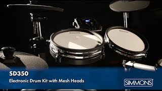 Simmons SD350 Electronic Drum Kit with Mesh Heads [upl. by Ettezzus]