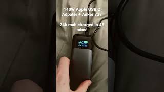 Anker 737 24000mah Charged In Under an Hour anker powercore battery [upl. by Etnomaj]