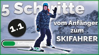 In 5 Schritten Skifahren lernen  vom Einsteiger zu den ersten Kurven [upl. by Eseyt]