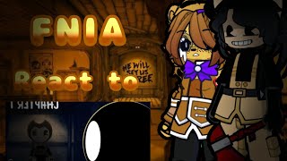 FNIA React to Sitckman vs Bendy and the Dark Revival FNIA x Gacha part two [upl. by Mosier]