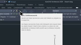 Autocad  Forcer une côte ligne de raccourcissement de côte [upl. by Ecyned]