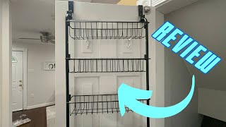 Review Delamu Over the Door Pantry Organizer Metal Over the Door Organizer [upl. by Idieh51]