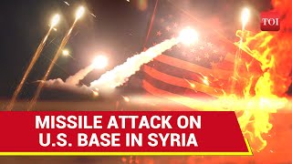 US Military Base Bombarded With Missiles In Syria Amid IsraelIran Conflict  Report  Watch [upl. by Eliades199]