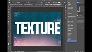 Comment mettre une texture dans un texte Photoshop  Tuto [upl. by Lekim]