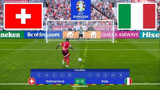 Switzerland vs Italy ● Penalty Shootout  Round of 16  UEFA Euro 2024 [upl. by Haceber]