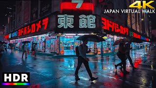 Japan Rainy Night Walk in Shinjuku Tokyo • 4K HDR [upl. by Ahseel327]