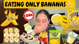 I ATE ONLY BANANA 🍌😷 FOR 24HRS CHALLENGE  Shilpa Chaudhary [upl. by Eltrym872]