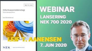 Webinar  NEK 700 lansering 2020 [upl. by Gelya715]